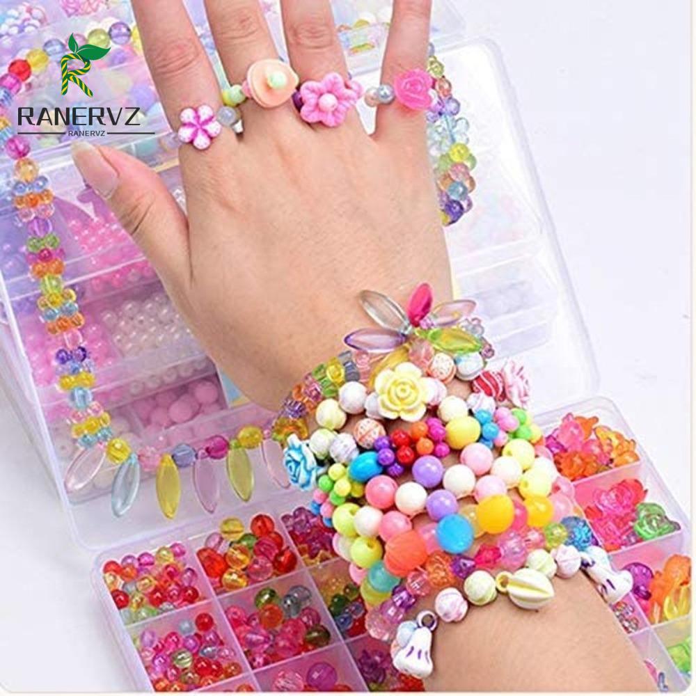 RANERVZ DIY Handmade Đính Hạt Bộ Đồ Chơi, Nghệ Thuật Thủ Công DIY Bộ Đồ Chơi Để Làm Vòng Tay Hạt Đồ 
