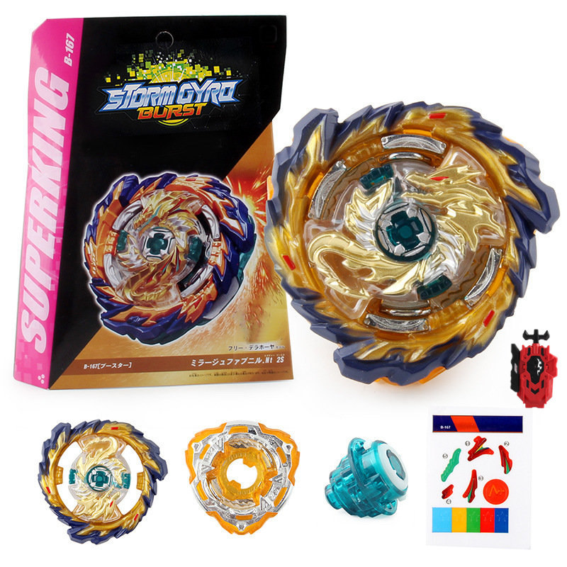 Beyblade Top Toy Super King B-167 Mirage Fafnir Nt 2S Booster Phiên bản đóng hộp có bệ phóng Đồ chơi