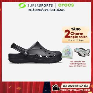 Giày Clog Unisex Crocs Baya - Đen - 10126-001 ADS18 LS100