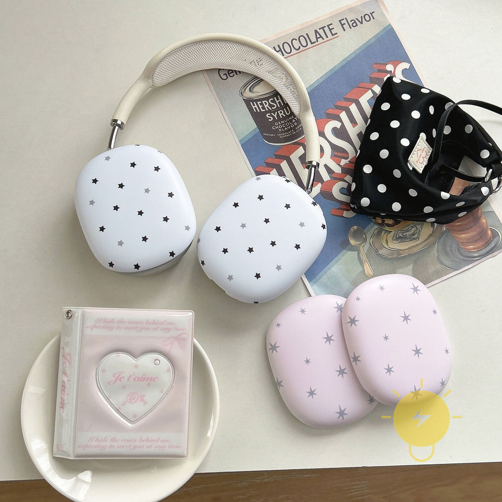 Korean Style TPU Star Case For AirPods Max 2 / AirPods Max  Shockproof Charging Box Silicone Soft Co