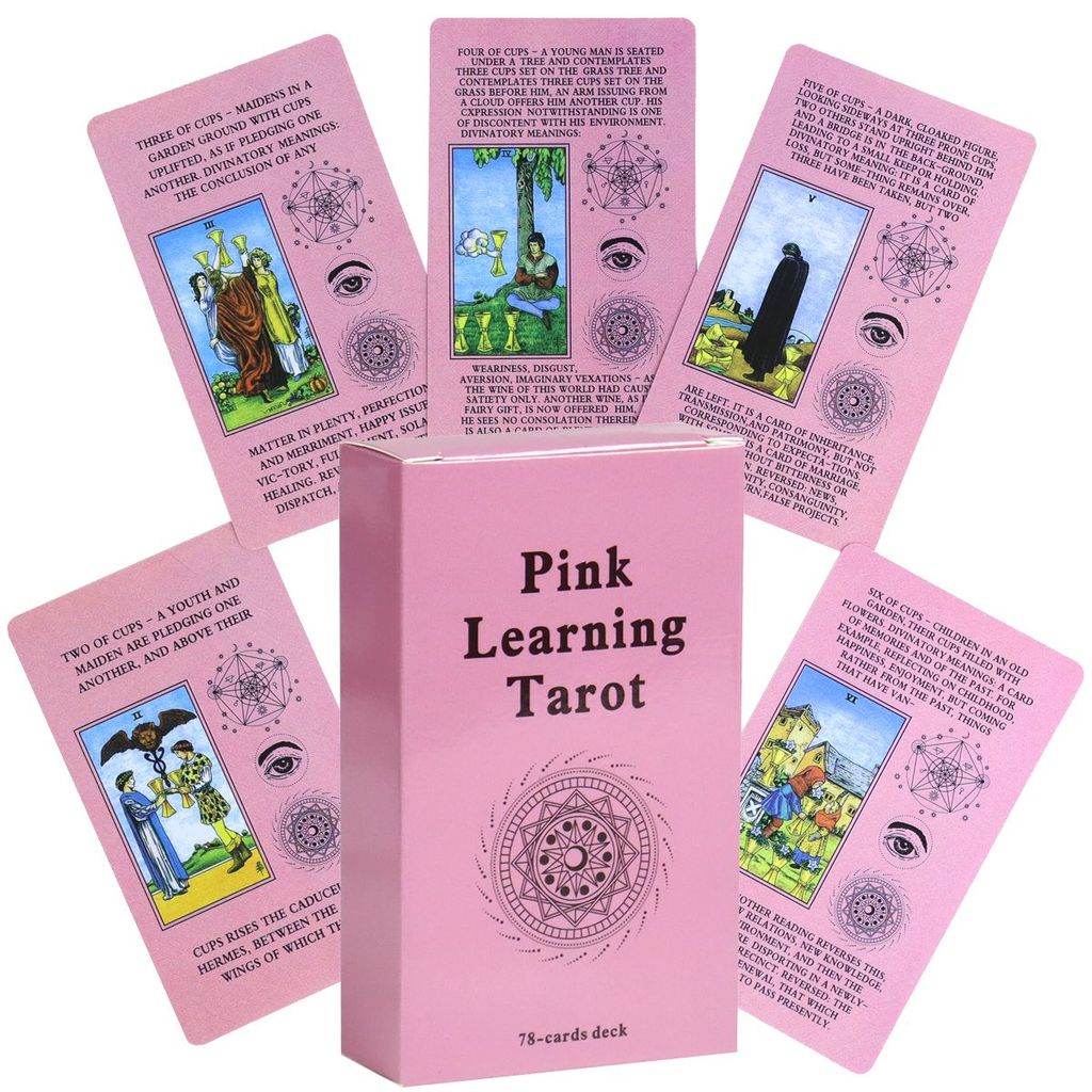 10.3 * 6cm Hồng Học Fate Tarot Card Bảng Tiếng Anh Trò Chơi Thẻ Tarot Kích Thước Nhỏ