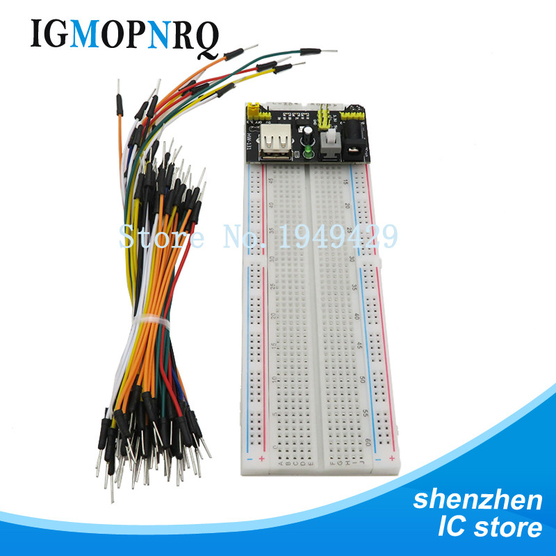 MB-102 MB102 Mô-đun bảng kiểm tra nguồn MB-102 830 điểm nguyên mẫu hàn Bộ bảng kiểm tra + 65 cáp nhả