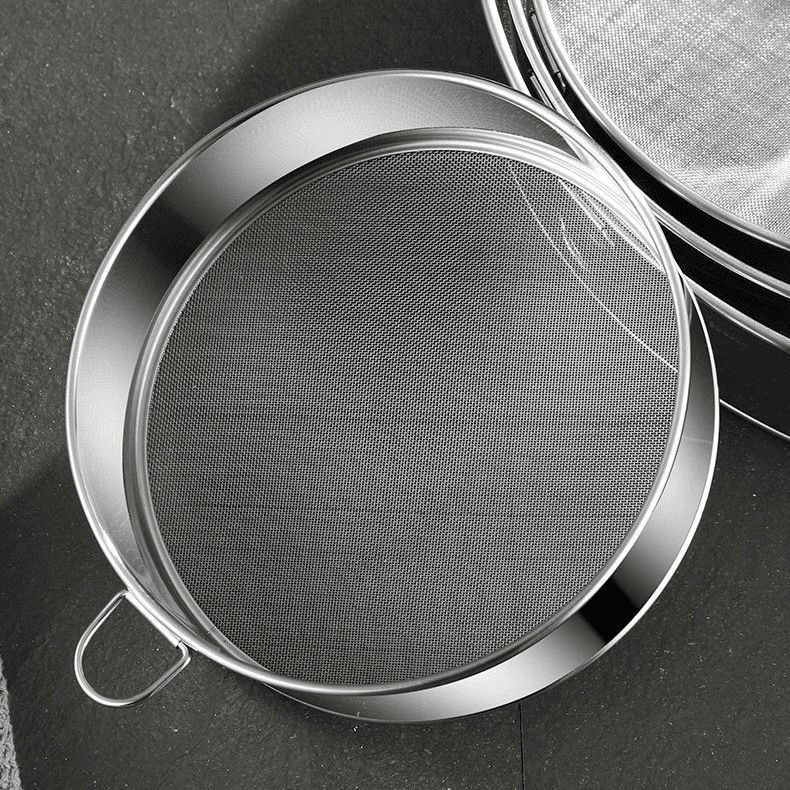 New Product#40-60Ultra-fine flour sieve for home use, stainless steel mesh flour sieve, flour strain