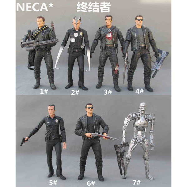 NECA Terminator T800 Arnold Schwarzinger Skeleton 23cm Đồ trang trí mô hình búp bê di chuyển được