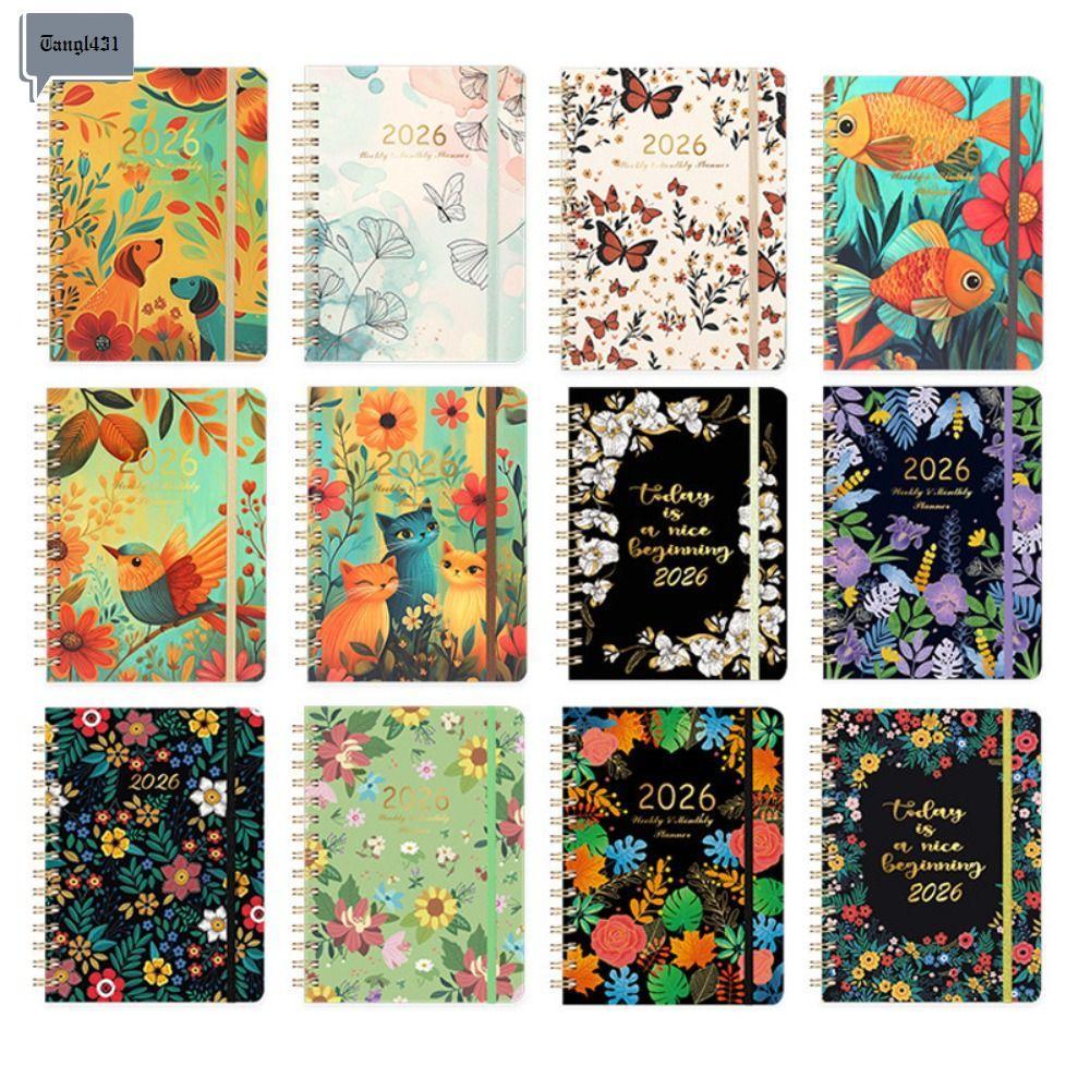 Lịch NIFINE 2026, Chương trình nghị sự A5 2026 Planner, Jan.2026 - Dec.2026 Tab hàng tháng Sổ tay cu