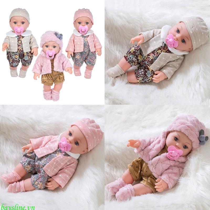 Baysline 12in Búp Bê Bé Thực Tế Sơ Sinh Búp Bê Mô Phỏng Bé Gái Handmade Đồ Chơi Phụ Kiện Cho Trẻ Em 