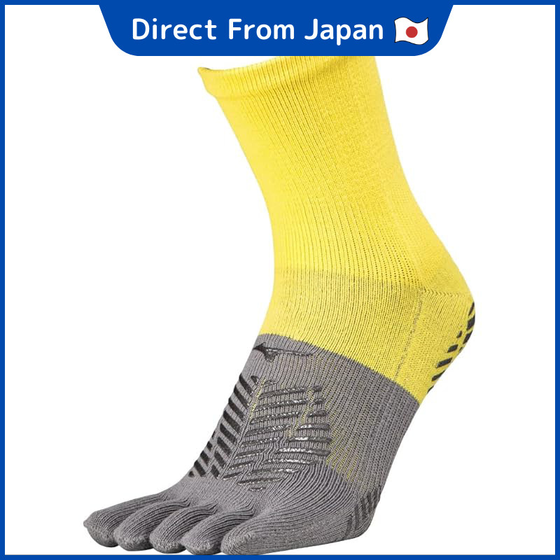 [Mizuno] Soccer Wear Zero Glide Short Socks 5-Toe Grip P2MX2510 Cyber Yellow 23.0-25.0 cm