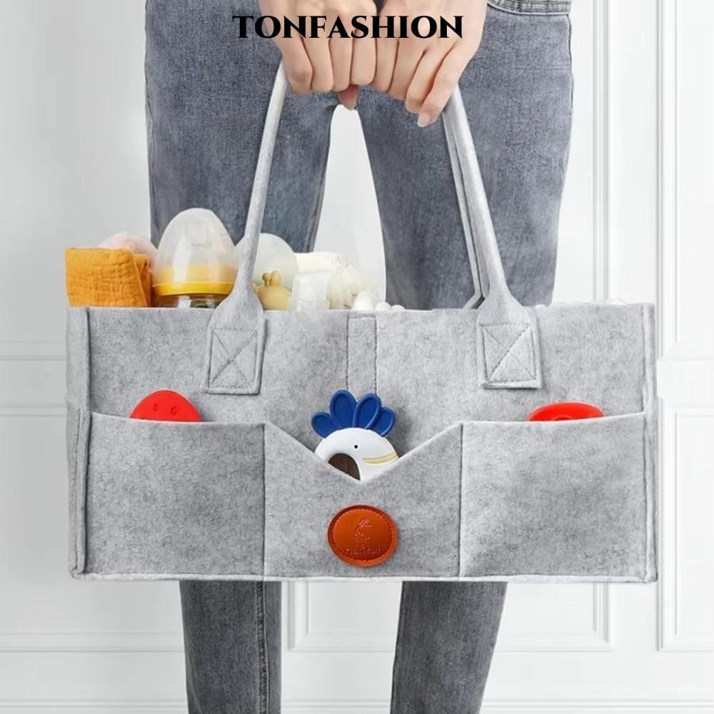Giỏ đựng tã cho trẻ sơ sinh TONFASHION, Trẻ em có tay cầm Túi đựng tã, Túi đựng tã cho mẹ dung tích 