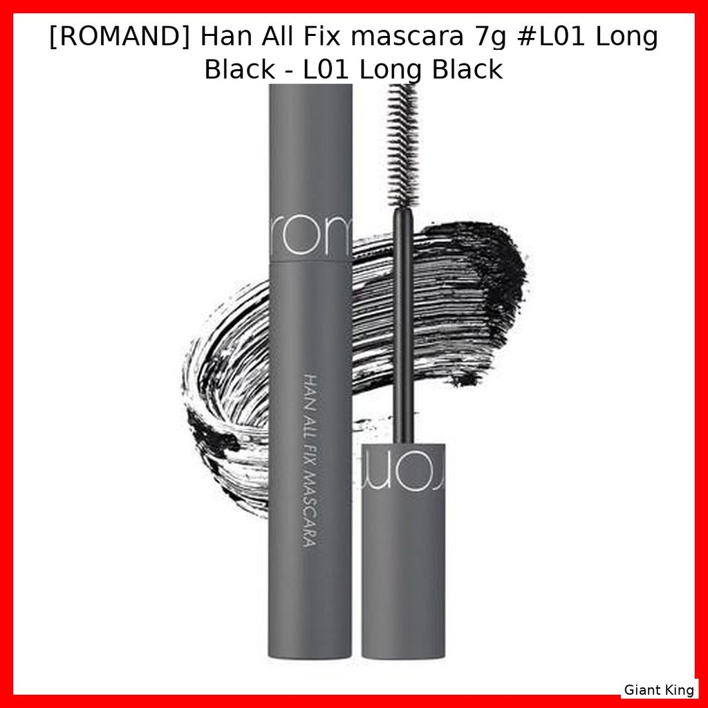[ROMAND] mascara Han All Fix 7g #L01 Đen Dài - L01 Đen Dài / Xác Định, Vàng Của Vua Khổng Lồ
