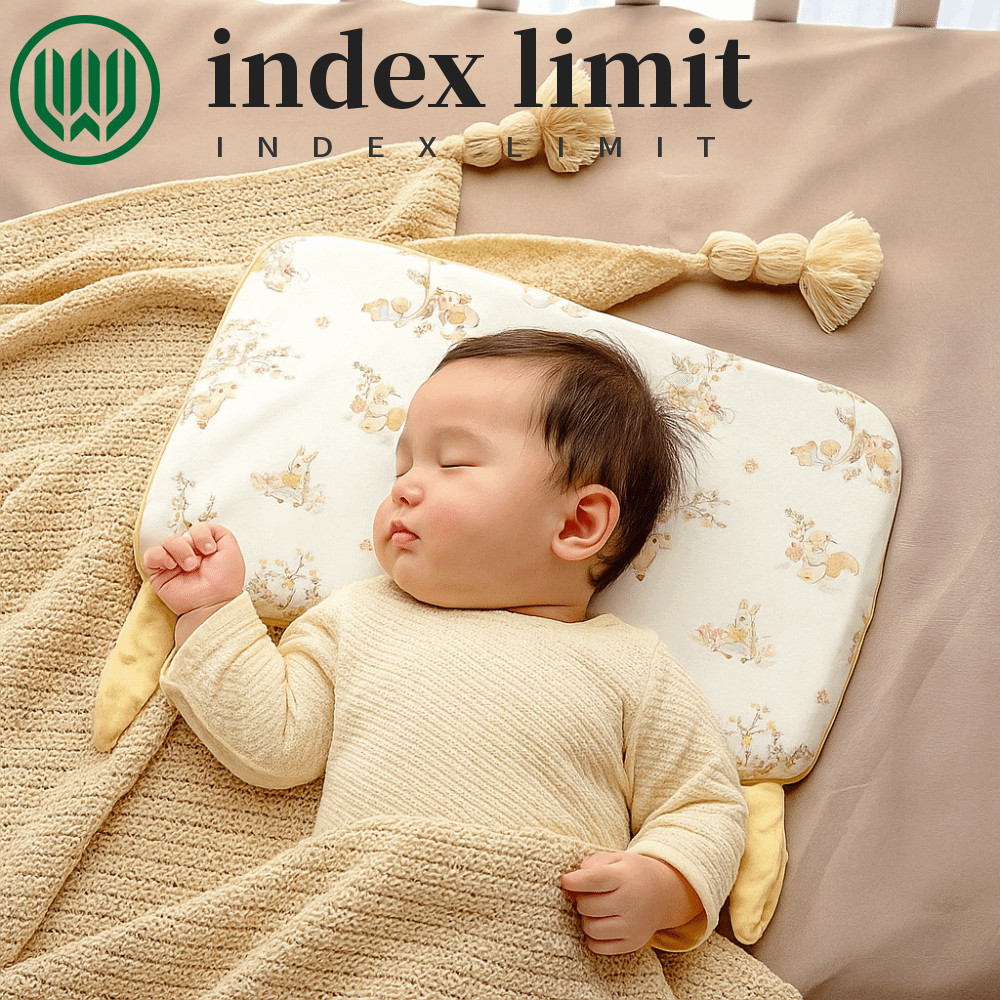Gối trẻ em bằng vải cotton GIỚI HẠN INDEX, Gối định hình đầu cho thỏ hoạt hình F Iat Hеad Gối định h