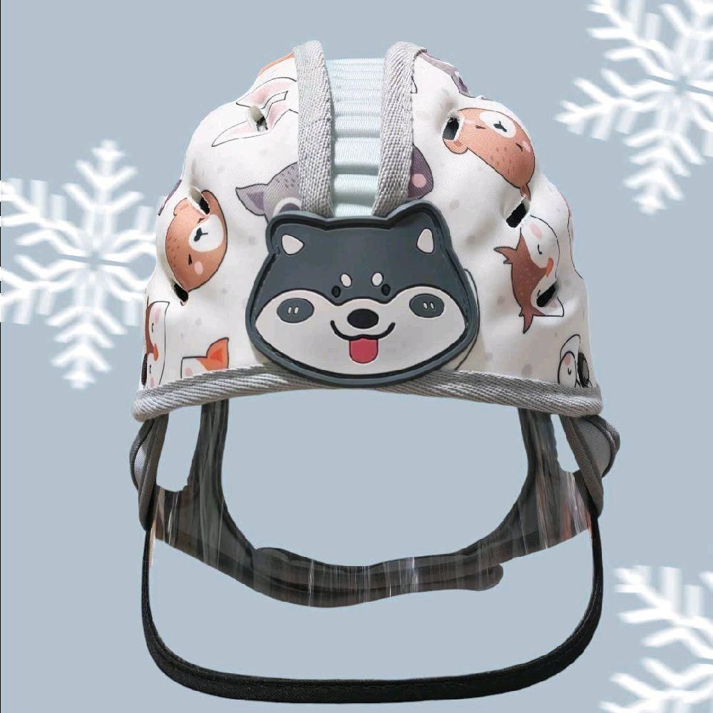 Mũ Bảo Vệ Đầu Bé - Nón Bảo Hiểm Bảo Vệ Đầu Bé Tập Ngồi Xe Có Tấm Chắn Bụi - Nón Bảo Hộ Trẻ Em