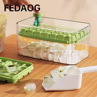 Máy làm đá viên FEDAOG, Có hộp lưu trữ Loại ép Khay đá viên mùa hè, Máy làm đá tự làm di động cấp thực phẩm Hộp đá nhà bếp