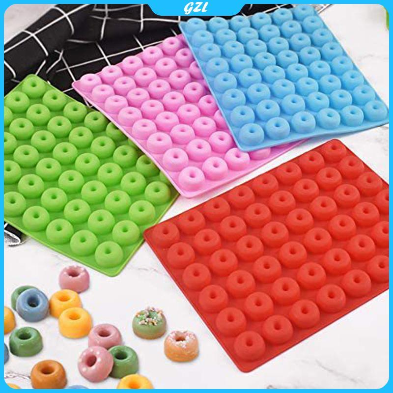 [Gzl] Khuôn Chảo Donut 48 Lỗ Bánh rán Silicon Khuôn Muffin Cho Khay Nướng Khuôn Làm Bánh Donut Bánh 
