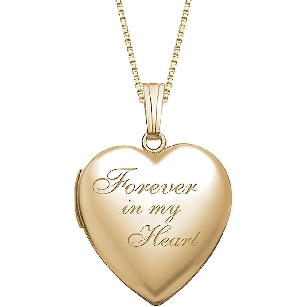 Vòng cổ locket vàng và bạc giữ hình ảnh - Forever In My Heart