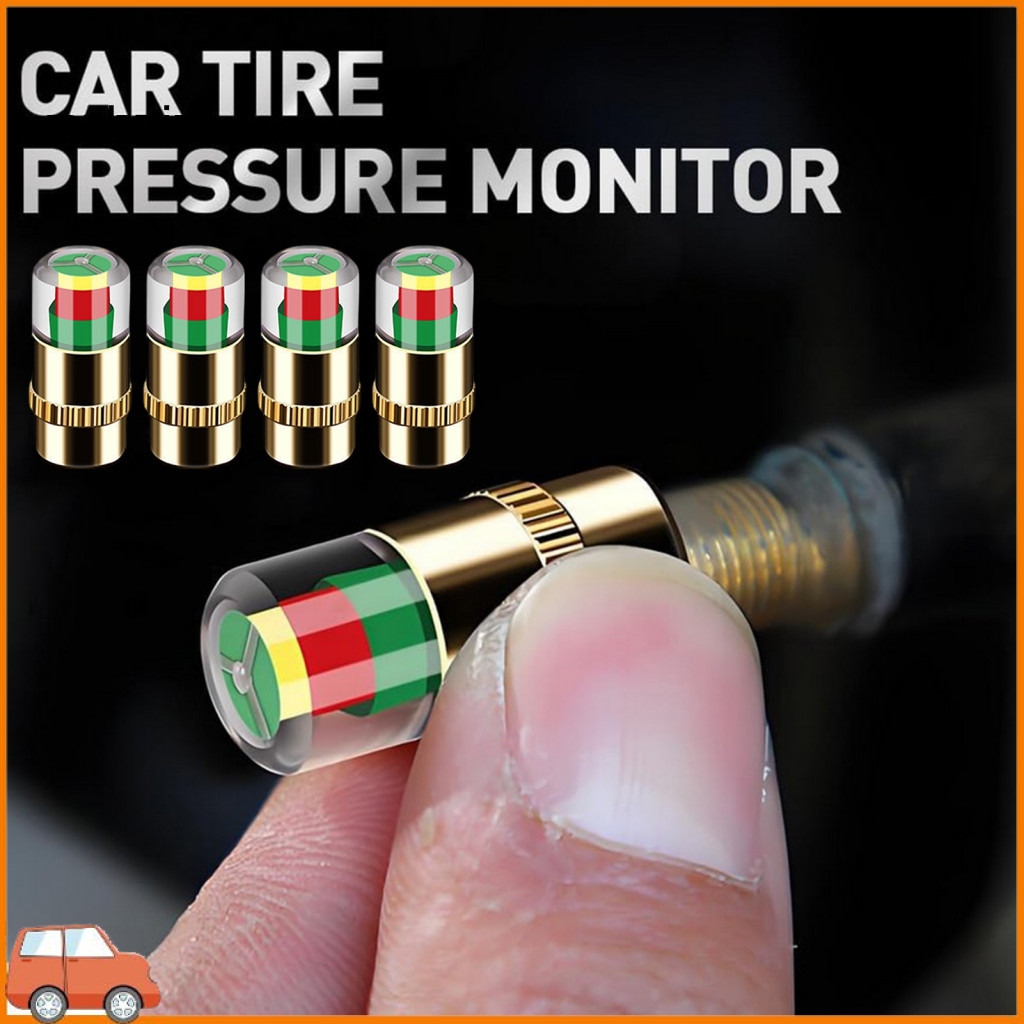 [Ma] 36psi Nắp Áp Suất Lốp Xe Máy Nắp Áp Suất Lốp Xe Máy Van Theo Dõi Áp Suất Lốp Xe 36 Psi 2.4 Than