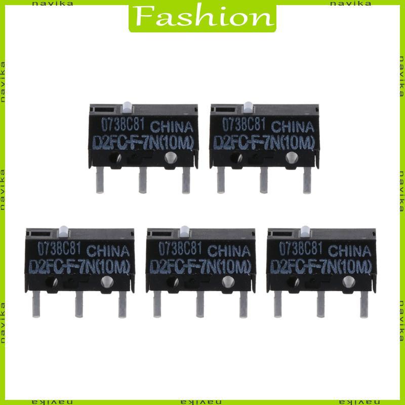 NA 5 Chiếc Chuột Chính Hãng Micro Switch Nút Micro Chấm Trắng D2FC-F-7N Công Tắc 10Million D2FC-F-7N