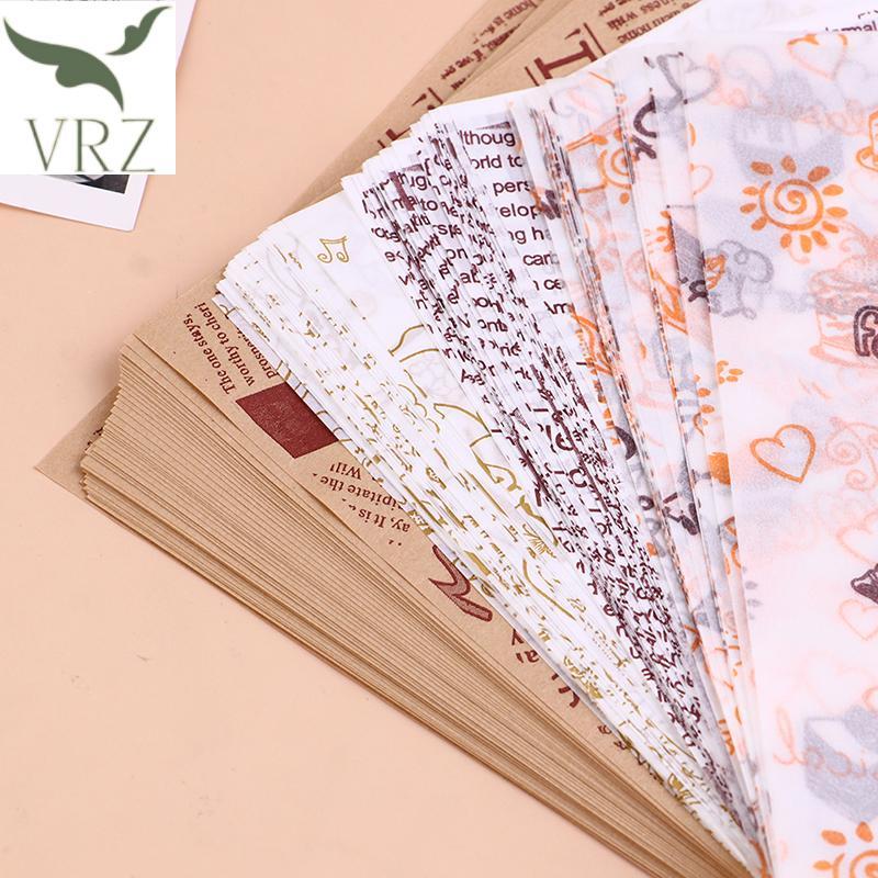 VRZ 50 Tờ Bento Hộp Bánh Pad Giấy Burger Bánh Chống Dầu Giấy Tấm Giấy HOT