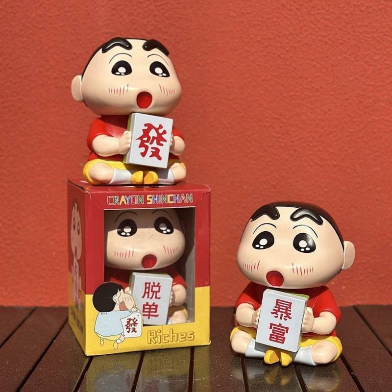 Crayon Rich and Rich off Order Xiaoxin Coin Bank Store Creative Mahjong Blessing Xiaoxin Play Hand O