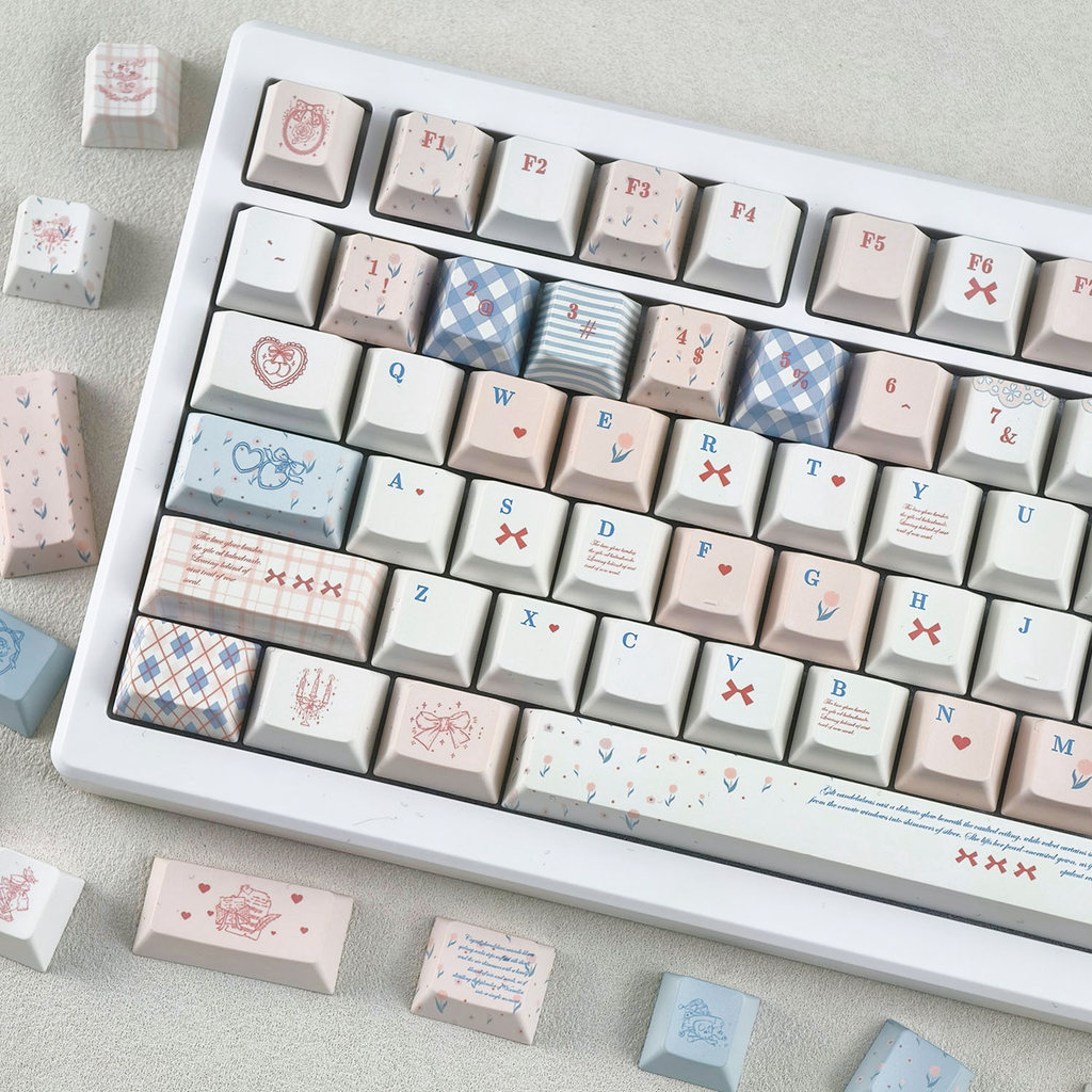 MAIMOOO Rococo Sweet Dreamy Keycap 120 Phím MOA / Cherry Profile PBT Dye Thăng hoa Aula F75 F99 RK10