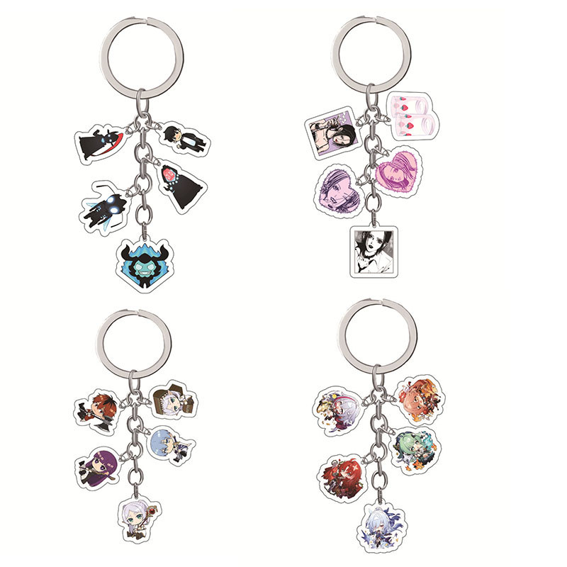 Frieren At The Funeral Keychain Acrylic Figure Frieren Himmel Keyring Figure Chaveio Accessories 5 P