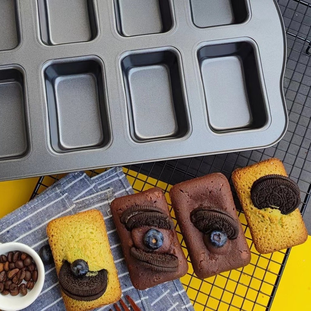 Chảo nướng bánh Brownie bán chạy 8 khuôn bánh chống dính Fernancier Mini Submarine Brownie