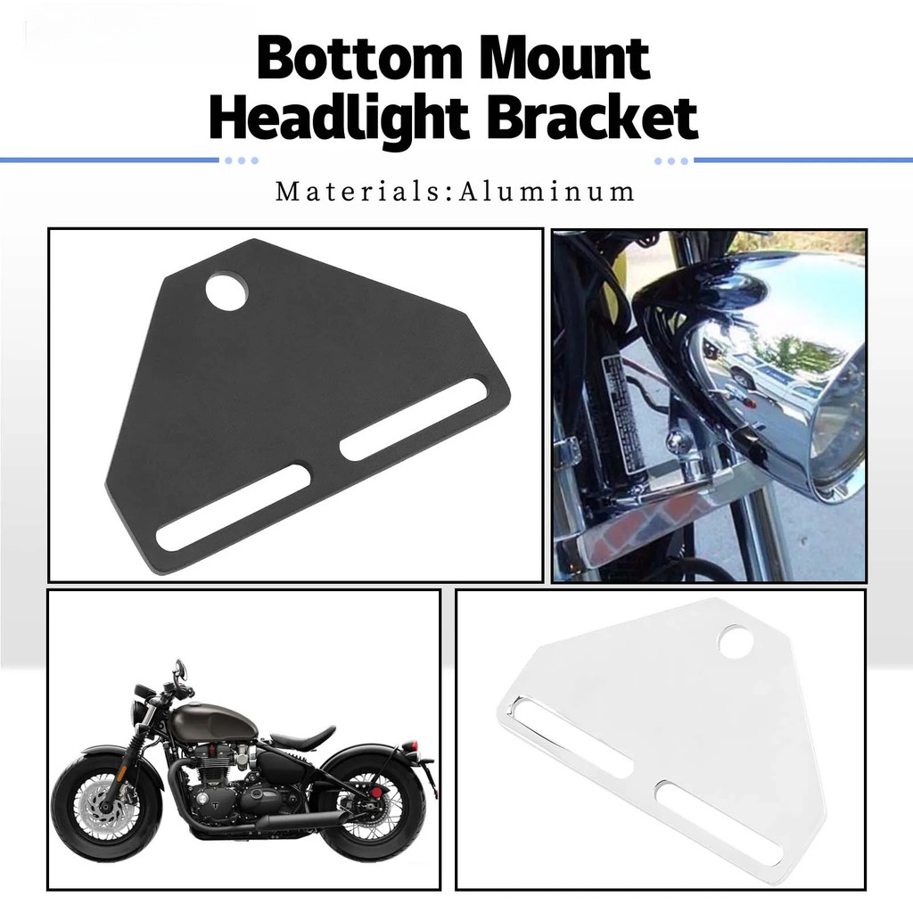 Xe Máy Đáy Gắn Đèn Pha Giá Đỡ Adapter Phù Hợp Cho Harley Lưu Diễn Glides FLH Honda Kawasaki Suzuki C