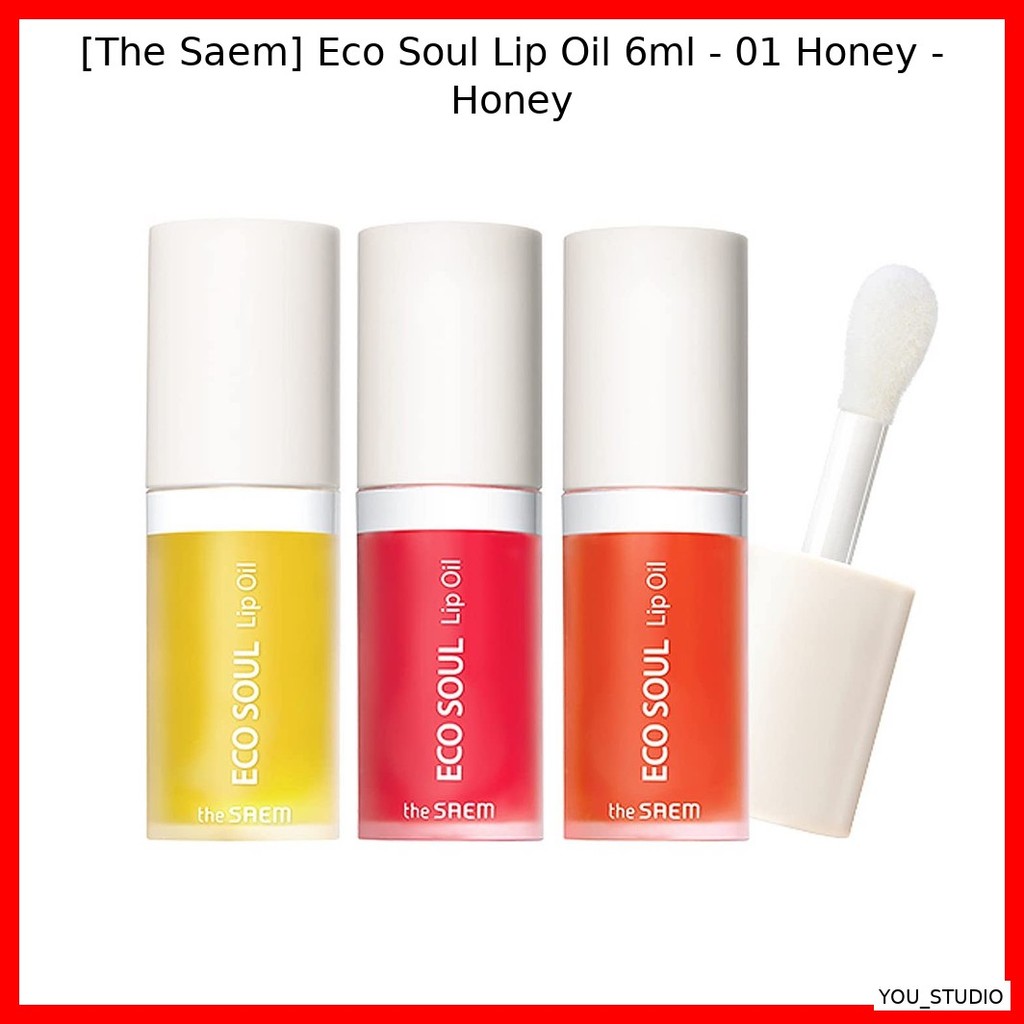 [The Saem] Dầu môi Eco Soul 6ml - 01 Mật ong - Mật ong / Dầu môi Hàn Quốc / Sơn bóng / 100% Authenti