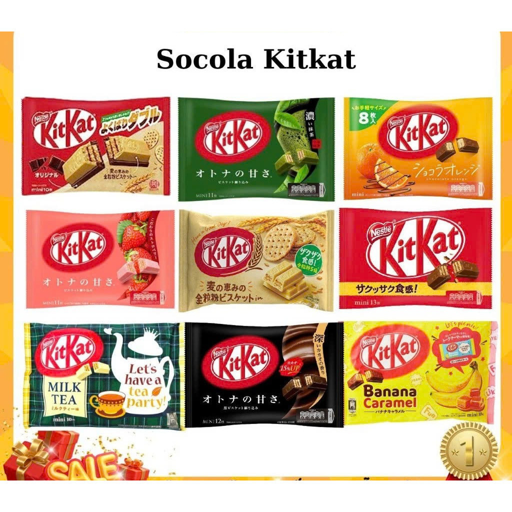 [ĐẶT SỚM - ĐÓN TẾT] Bánh kẹo Kitkat Socola Nhật Bản thơm ngon Đủ vị