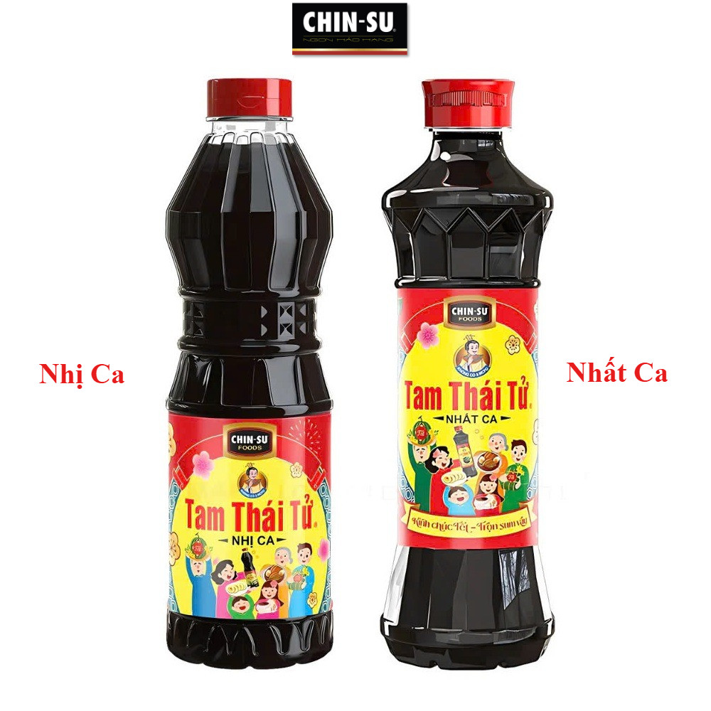 Chai 500ml Nước tương Chinsu Tam Thái Tử Nhất Ca/ Nhị Ca