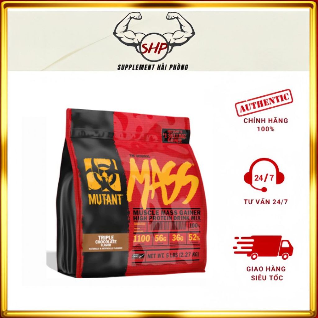 MASS Tăng Cân Mutant MASS 5Lbs 2,27KG - Sữa tăng cân tăng cơ bổ sung protein