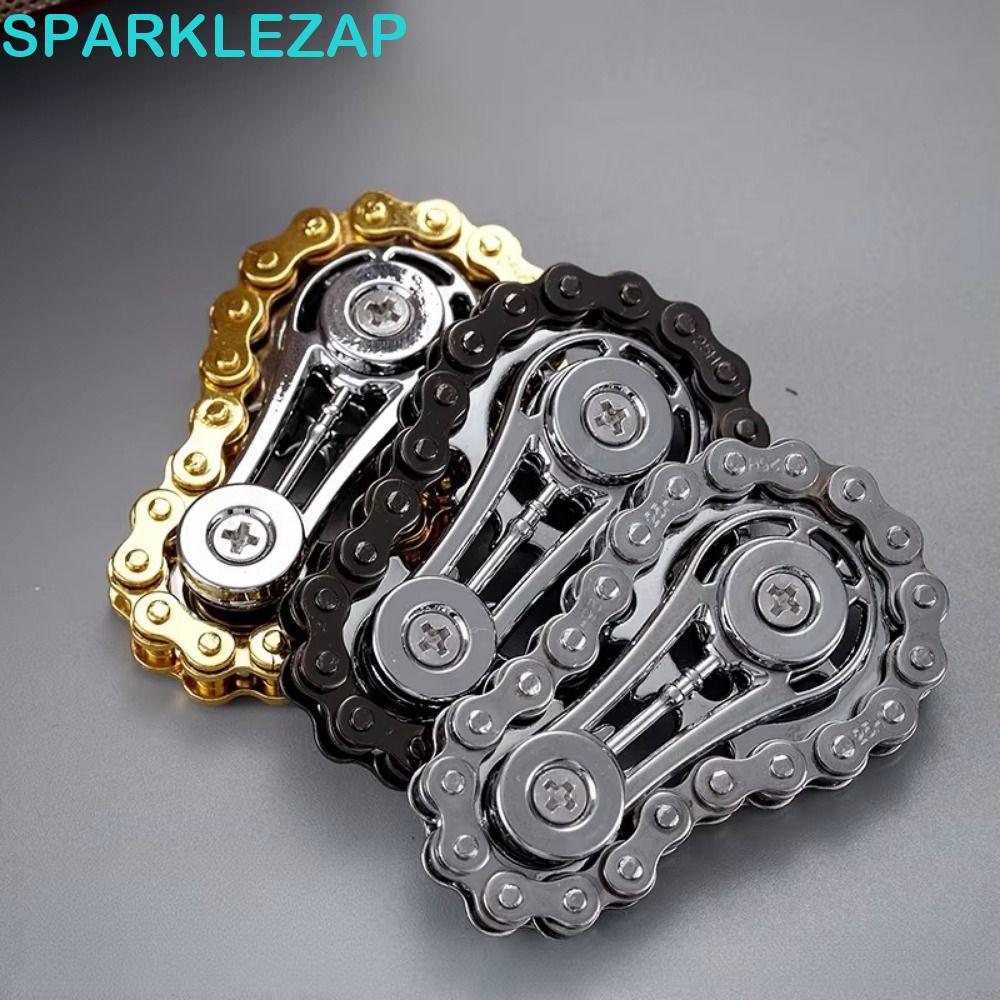 SPARKLEZAP Tay Spinner Dây Xích Bánh Răng, Con Quay Hồi Chuyển Dây Xích Gear Đầu Ngón Tay Con Quay C