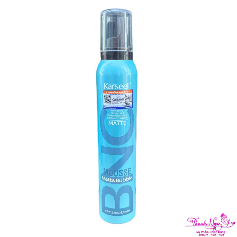 MOUSSE BỌT TẠO KIỂU TÓC KARSEELL BNC MATTE BUBBLE XANH 200ML | TN