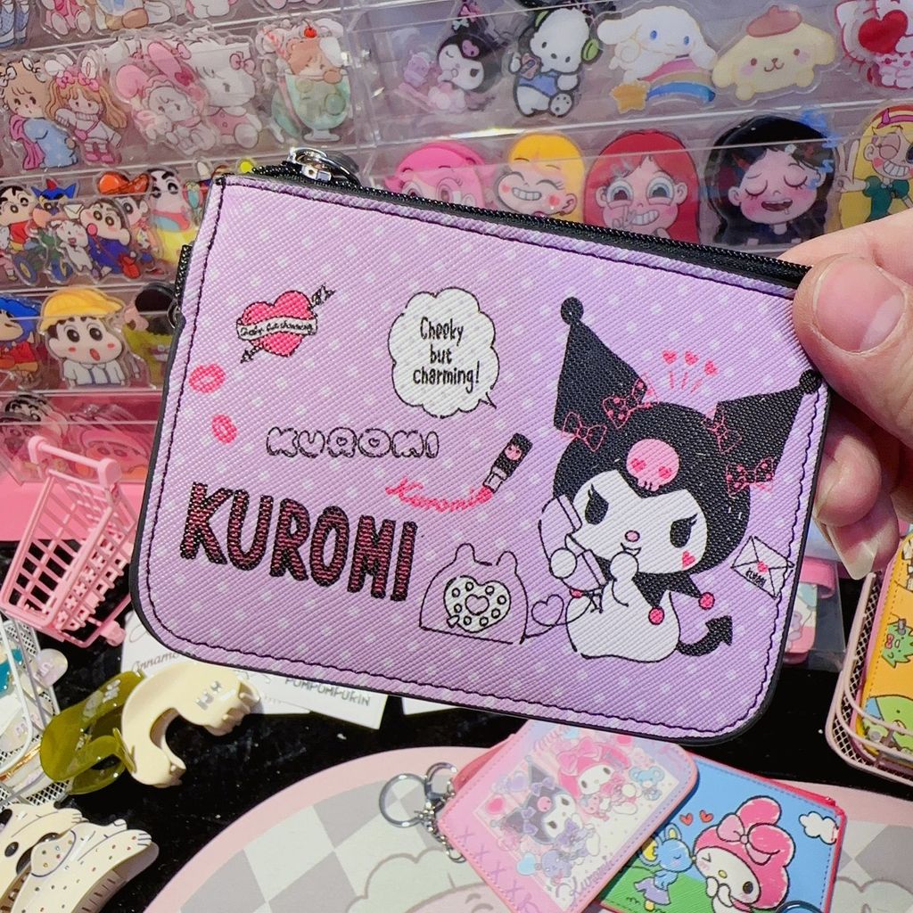 Hộp đựng thẻ Sanrio Ví đựng tiền xu EZ-Link Hộp đựng thẻ Kuromi Pochacco Ví giai điệu của tôi có khó