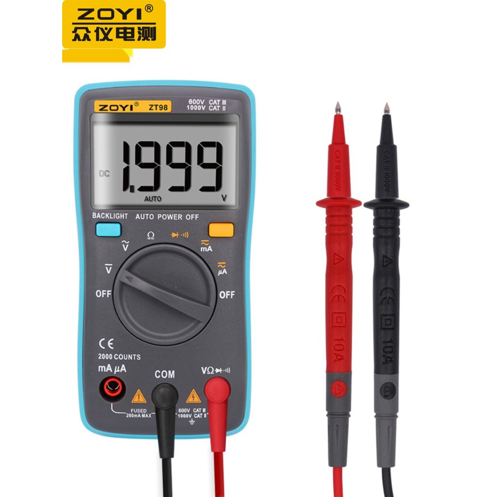 [Lựa chọn] Zhongyi ZT100 ZT101 ZT102 ZT109ZT111 Phạm vi tự động Đồng hồ vạn năng bỏ túi có độ chính 