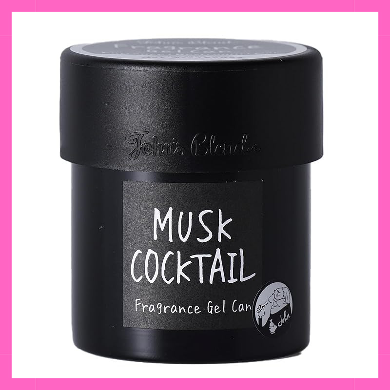 John's Blend Car Air Freshener Musk Cocktail Fragrance Gel Can - Approximately 4 Weeks of Use - Stan