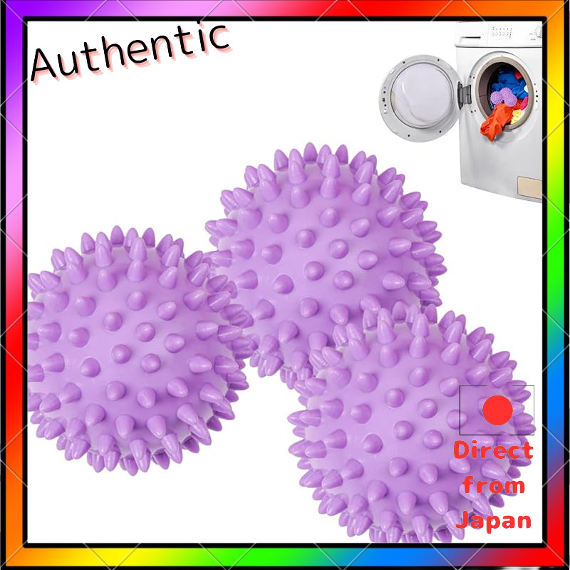 ozgram Laundry Balls (Spiked) L Size, Set of 3 – Anti-Tangle, Reusable, Wrinkle-Reducing Dryer and W