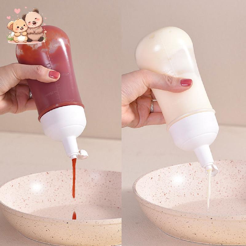 350Ml Dầu Nhựa Giấm Chai Gia Vị Hộp Đựng Nước Sốt Cà Chua Salad Lon 350Ml