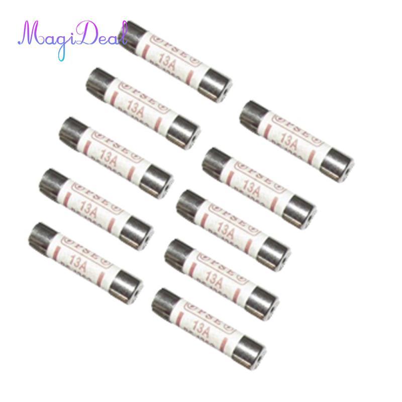 10 Chiếc Cầu Chì Gốm Cầu Chì Ống BS1362 13A Điện Văn Phòng Tại Nhà Main Plug