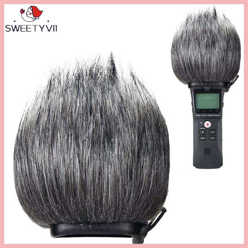 SWEET ~ Micro Furry Fur Cover Kính chắn gió ngoài trời Giảm tiếng ồn gió cho Zoom H1