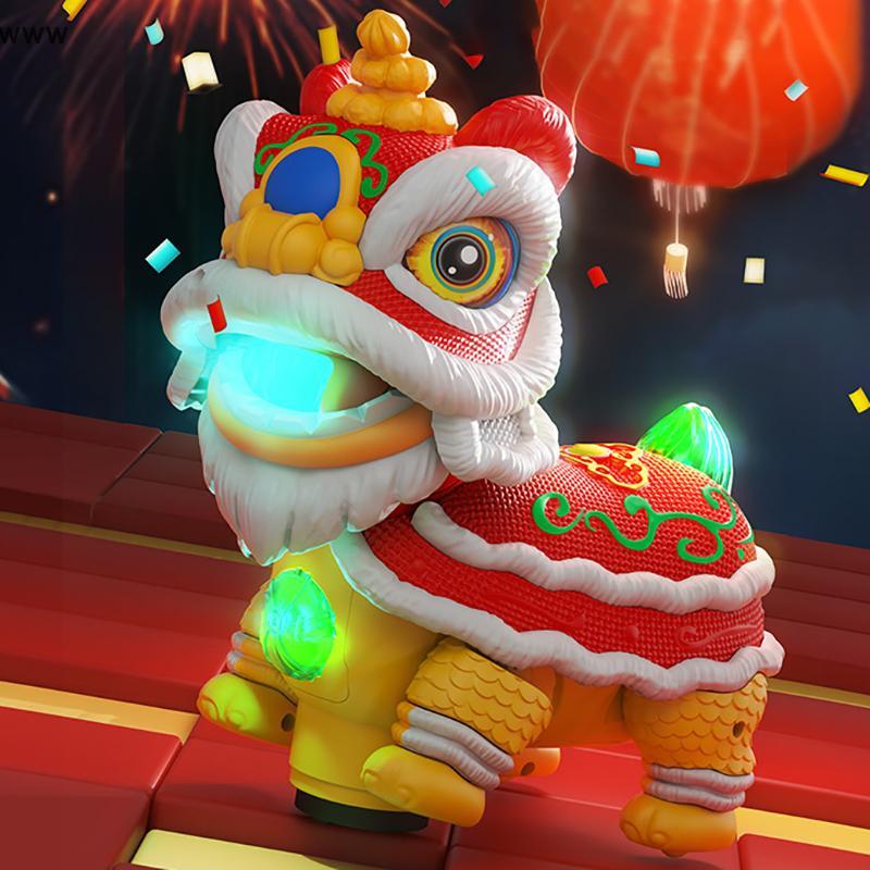 Cod Trung Quốc Lion Dance đồ chơi, điện Lion Dance với đèn và âm nhạc, vui lắc đầu Lion Dance đồ chơ