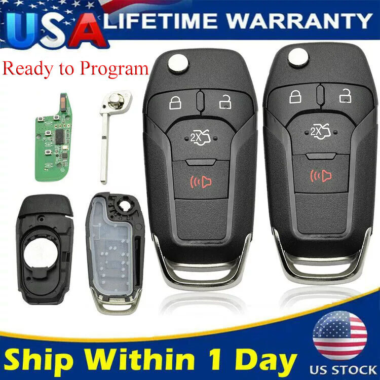 2 Cho Ford Fusion ​2013-16 Chìa khóa lật ô tô từ xa không cần chìa khóa Fob N5F-A08TAA 5924003