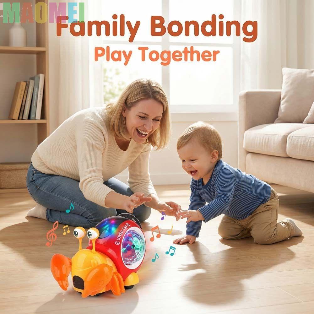 MAOMEI LED Light Cua Đồ chơi đi bộ, Đồ chơi thời gian đi bộ Giáo dục sớm Đồ chơi cua ẩn sĩ nhảy múa,