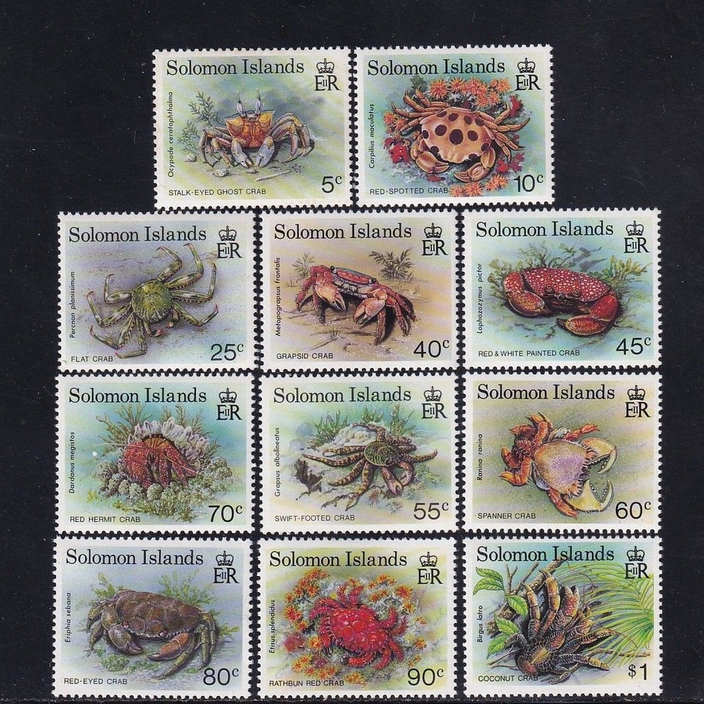 Quần đảo Solomon 1993 01.15 Ocean Cua Sừng Mắt Cát Cua Dừa Cua Tem 11 Miếng#7333,23