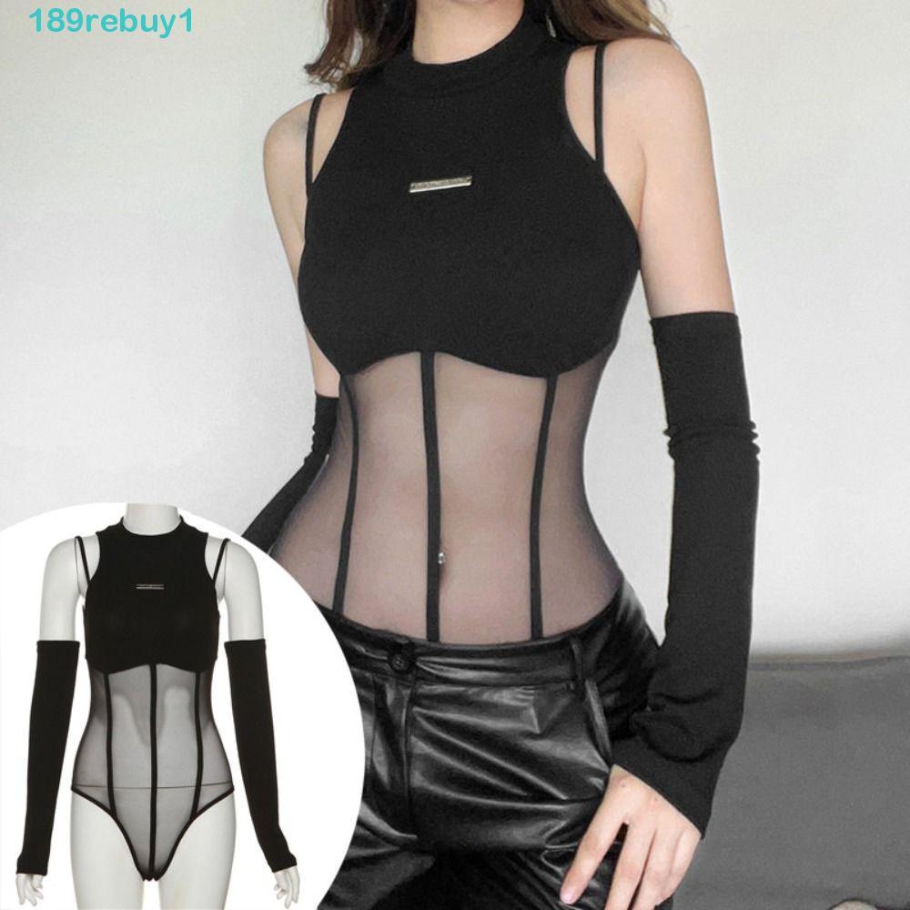 Bộ đồ liền thân mỏng ren trong suốt, phong cách girl next door, phù hợp dạo phố