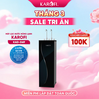 Máy lọc nước Nóng Lạnh Karofi KAD-D69 - 11 lõi, RO Mỹ 100GPD, Công nghệ làm lạnh Zitek 4.0 - Giao lắp miễn phí