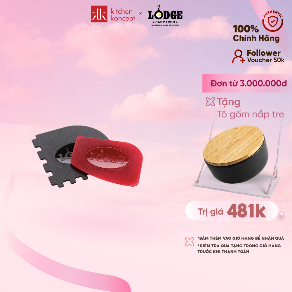 Bộ Vệ Sinh Nồi Chảo Gang Lodge - 2 Món