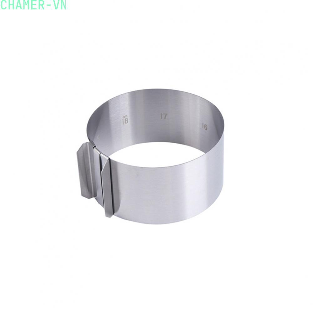 【CHAMER】Adjustable Stainless Steel Cake Mousse Ring 2-4 Inch for Easy Cleanup Dishwasher【HomeLiving】