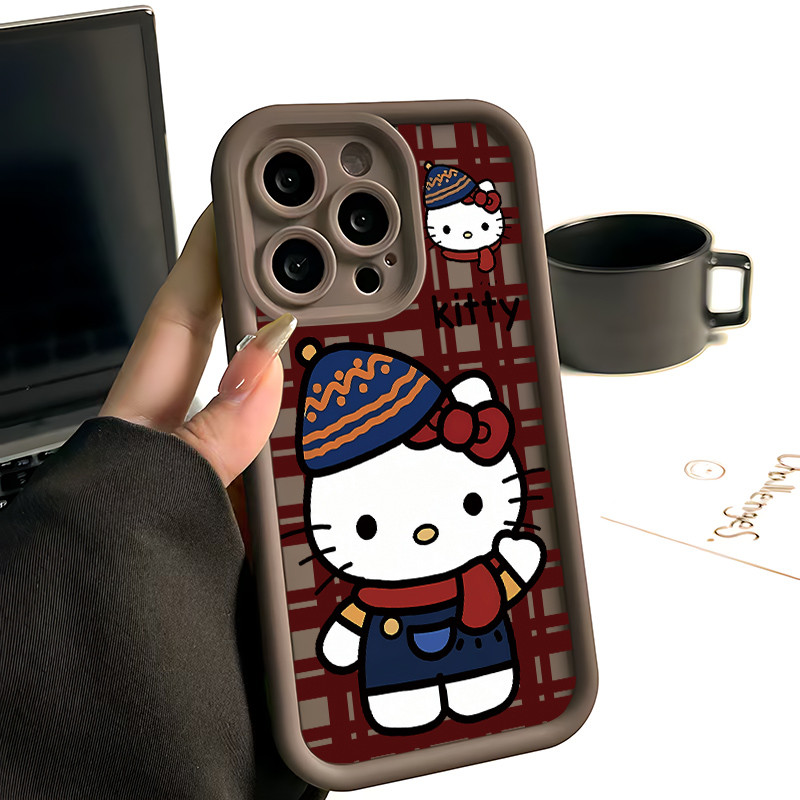Ốp Lưng cho OPPO A9 2020/A5S/A3S/A3X/A5 pro/A15/A16/A16K/A17 Hello Kitty mùa đông TPU Soft Shell chố