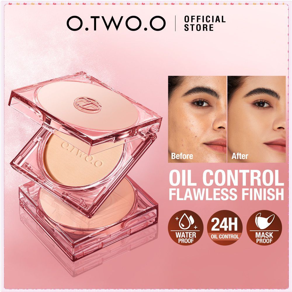 O.two.o Fog Mirror Lock Makeup Honey Powder Cake Concealer Foundation Brightening Moisturizing Stude