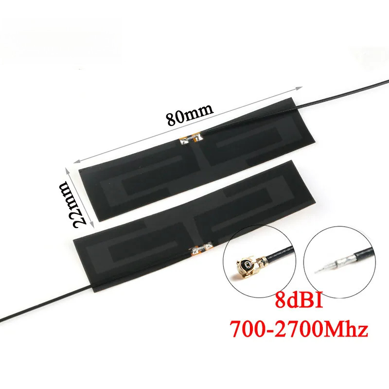 5 CÁI / 1PC 8DBI GSM / GPRS / CDMA / WCDMA 2G 3G 4G LTE Tích hợp Bảng mạch FPC Ăng-ten Modem không d